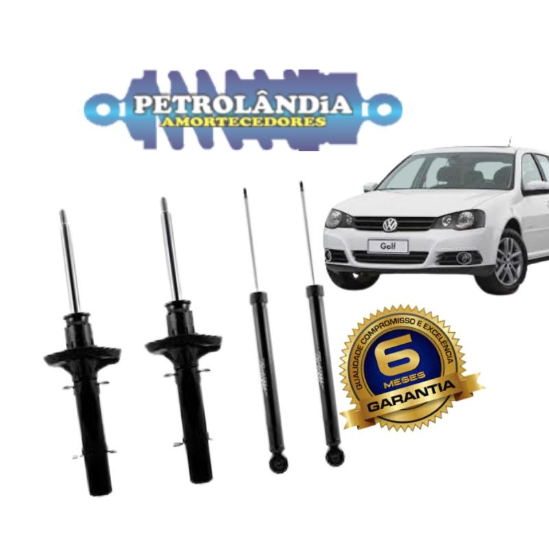 4 Amortecedores Remanufaturado GOLF 99 até 2014