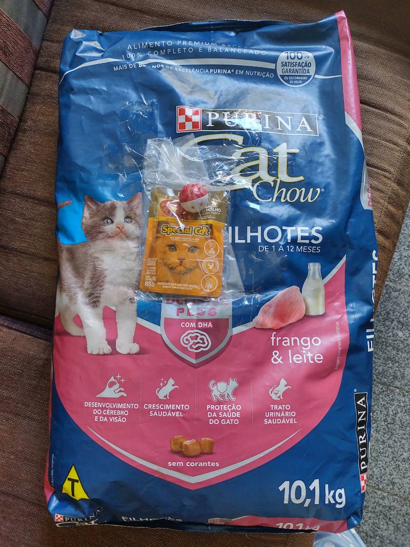 Ração Cat Chow para Gatos Filhotes Sabor Frango e Leite 10,1Kg - Petnautas