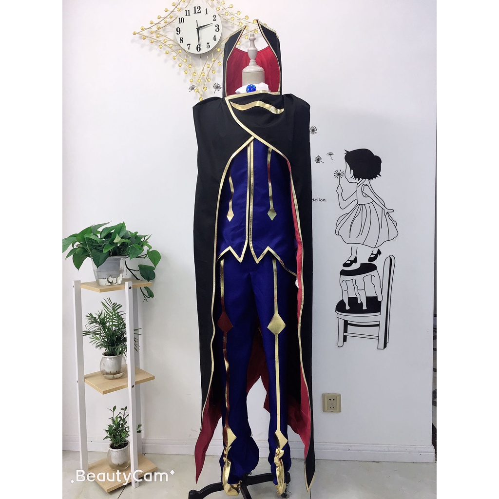 Code Geass Rebellious Lelouch R2 Zero Rebelde Lelouch fantasia cosplay