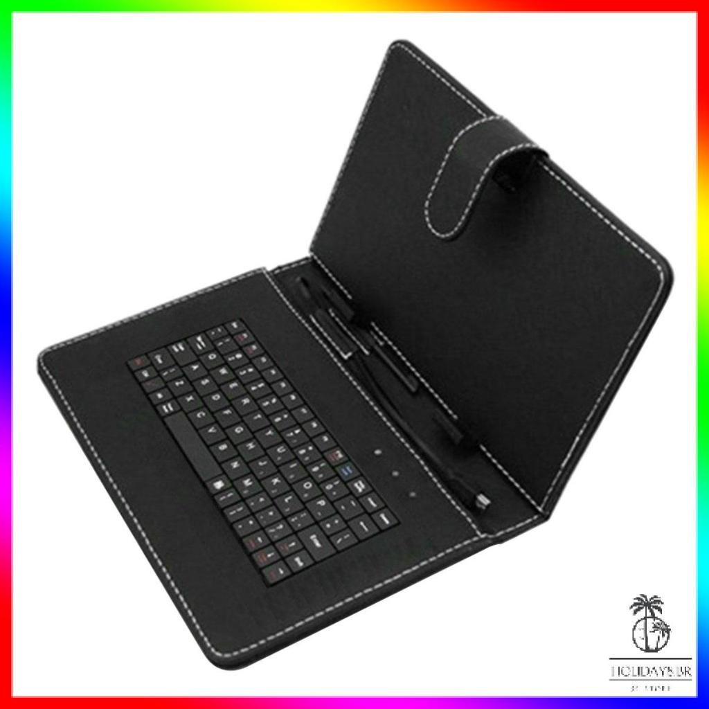 Estojo de couro PU universal 10,1 polegadas imitação de couro com teclado USB