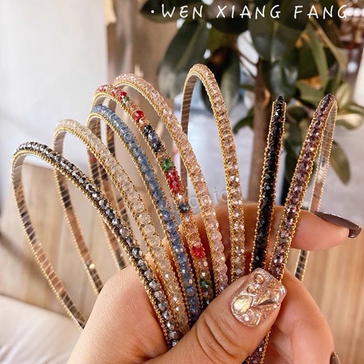 Tiara de cabelo com Pedraria Linda Delicada Bolinha arquinho pronto