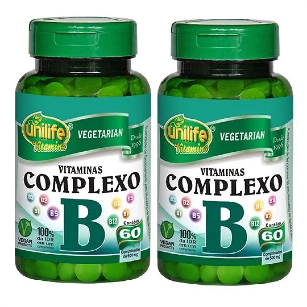 Kit C/ 2 Vitaminas Do Complexo B - 60 Cpr Unilife 500mg | Shopee Brasil