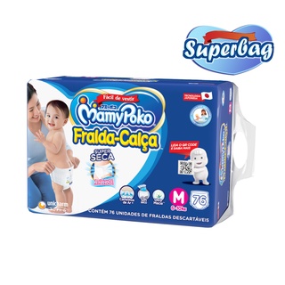 Super BAG FRALDA CALÇA Descartável Mamypoko - M - c/ 76 Unidades - Tecnologia Japonesa