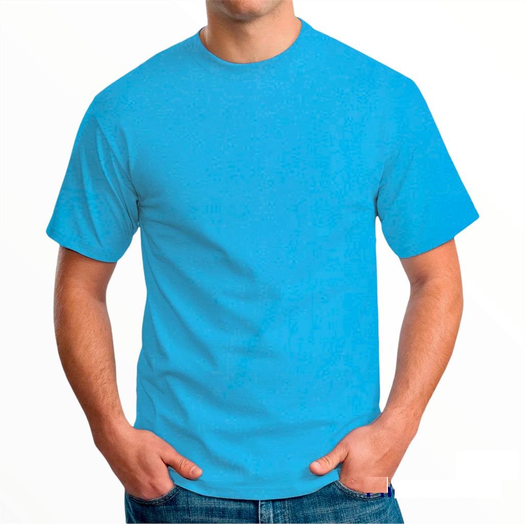 Camisa Lisa Azul Turquesa