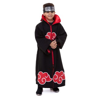 Capa Manto Akatsuki Barato Infantil Itachi Cosplay Nuvem Vermelha