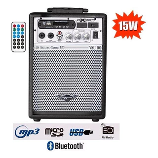 Caixa Multiuso Voxstorm Vsu 100 Usb Sd Fm Bluetooth Controle