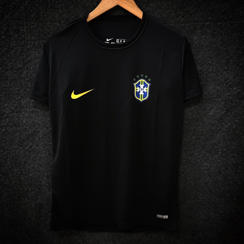 Camisa Brasil Preta Dri fit Masculina 2022