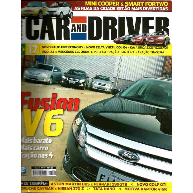 CAR AND DRIVER 17 * FUSION V6 * MINI COOPER * SMART * ASTON MARTIN
