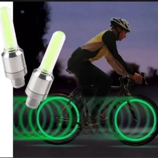 Kit C/ 2 Bicos Pinos Pneu Led Efeito Neon Carro Bike Moto XM