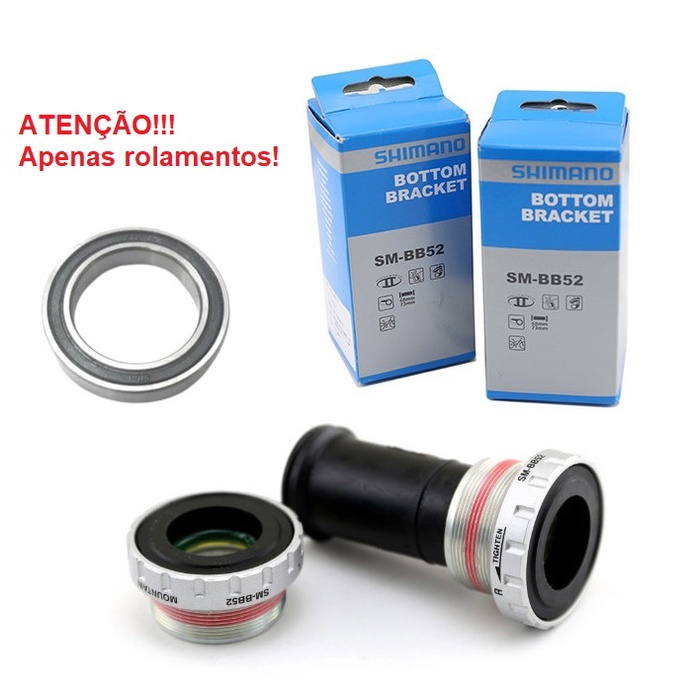 2 Rolamentos para Movimento Central Shimano BB52 Mt500 BB86 Hollowtech 25x37x6 mm 6805-RD