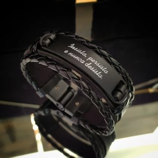Pulseira Insista, Persista e Nunca Desista Black