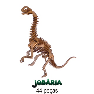 Jogos de Quebra-Cabeça em promoção  Lister - Dinossauro - Triceratops - 3D  - Feito em MDF - 30x10x13 cm - 52 peças - 1un - Brincadeira de Criança -  Zzdiversos