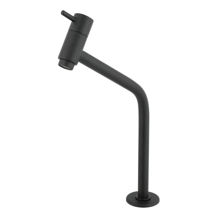 Torneira de banheiro metal Preta lavatório Bica Media pia bancada Cuba Link 1/4 volta