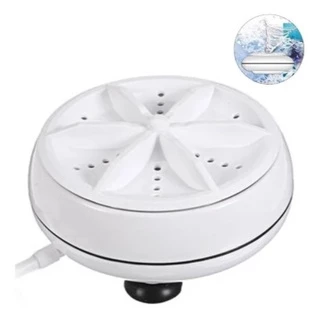 Mini Máquina De Lavar Portátil Ultrasonic Lavanderia Branco