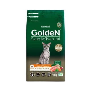 Ração Golden Seleção Natural Gatos Ads Frango 3Kg