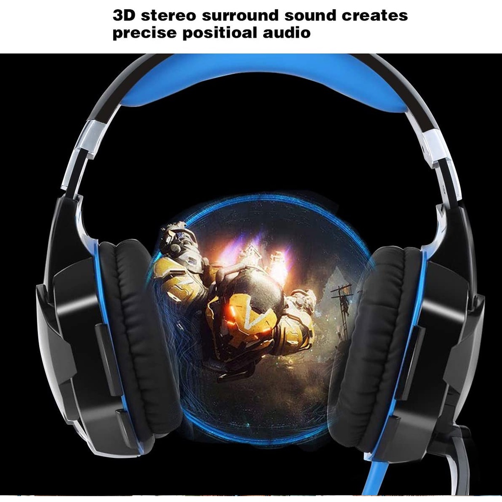 Fone De Ouvido Gamer Profissional Kotion Each G2000 Led Com Microfone