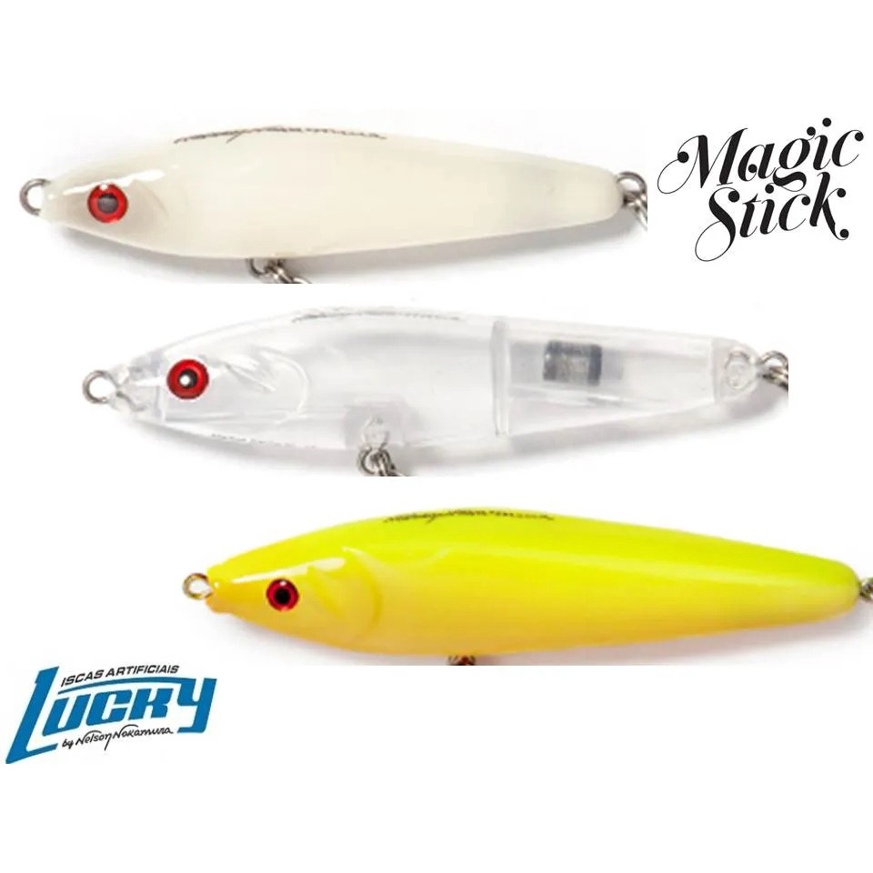 ISCA ARTIFICIAL NELSON NAKAMURA MAGIC STICK 90 - LUCKY MOLDES - ZARA  FISHING - Pesca esportiva