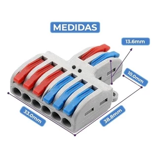 Conector Emenda Derivacao 2x6 Fio Alavanca 1PÇ