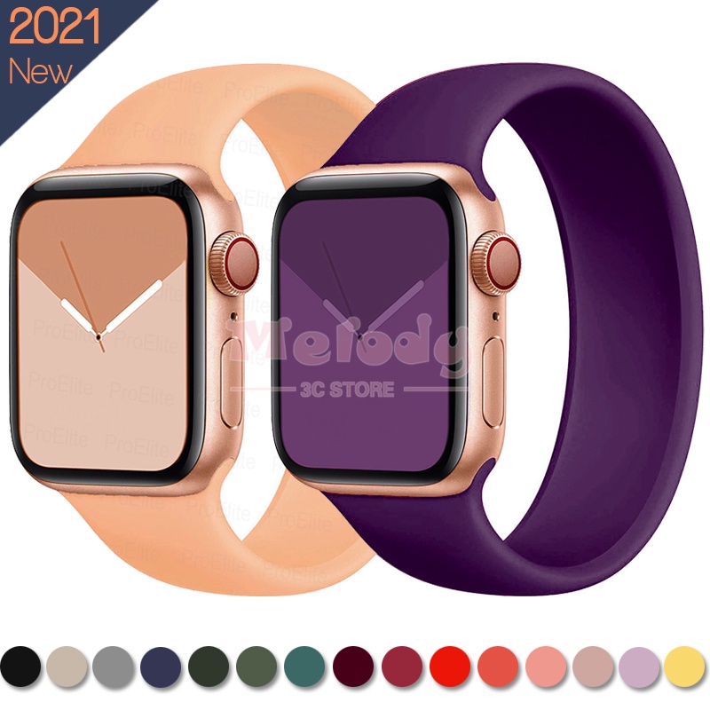 Pulseira de relógio de silicone simples elástica para Apple Watch