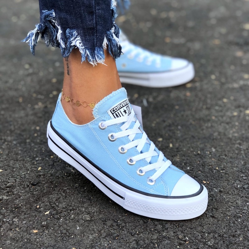 All star best sale feminino azul