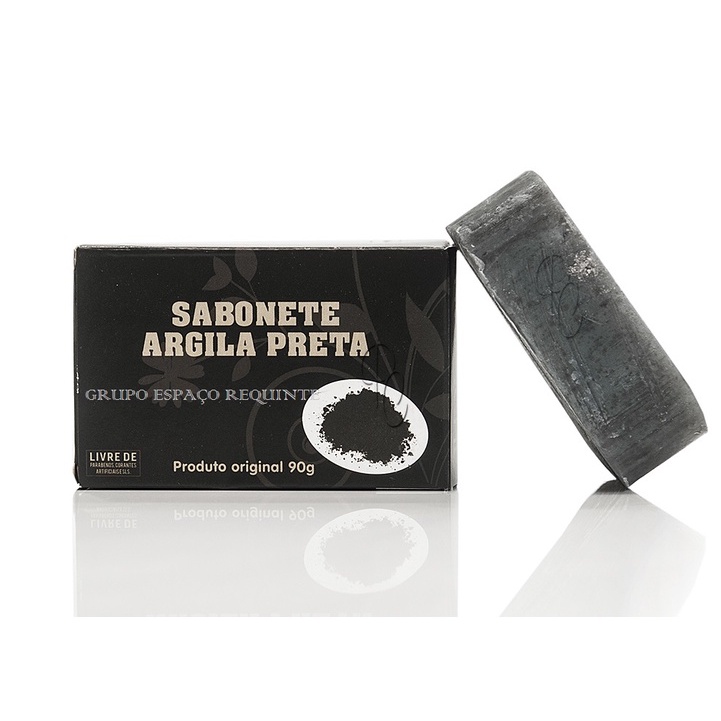 Sabonete em Barra Argila Preta Skincare Facial Limpeza do Rosto Clareia ...