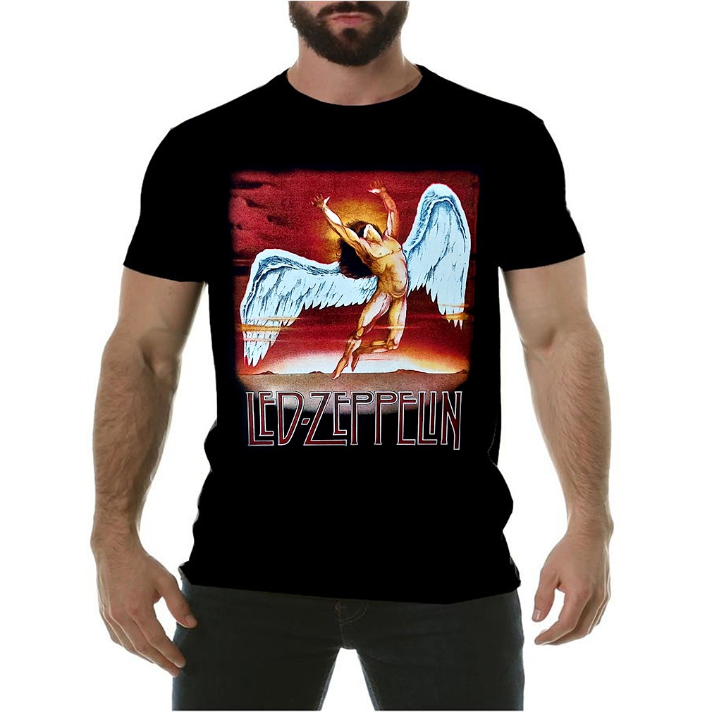Camiseta Led Zeppelin - Swan Song - Masculina e Feminina | Shopee