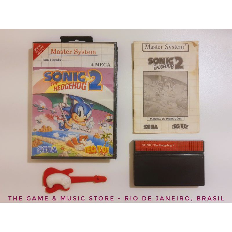Jogo Master System SONIC The Hedgehog 2 Tec Toy Original Raro Funciona