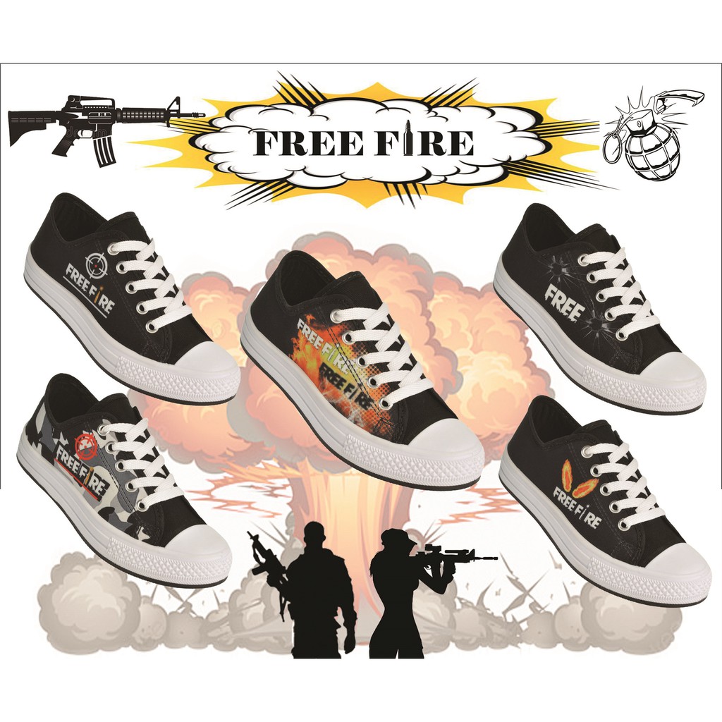 Tênis Infantil Masculino Menino Free Fire Com Refletivo