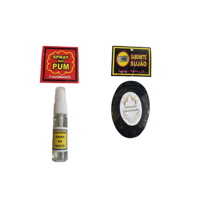 Kit Pegadinha Spray Pum E Sabonete Sujão