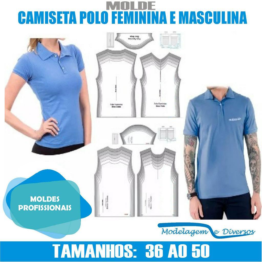 Camisa polo masculina e sales feminina