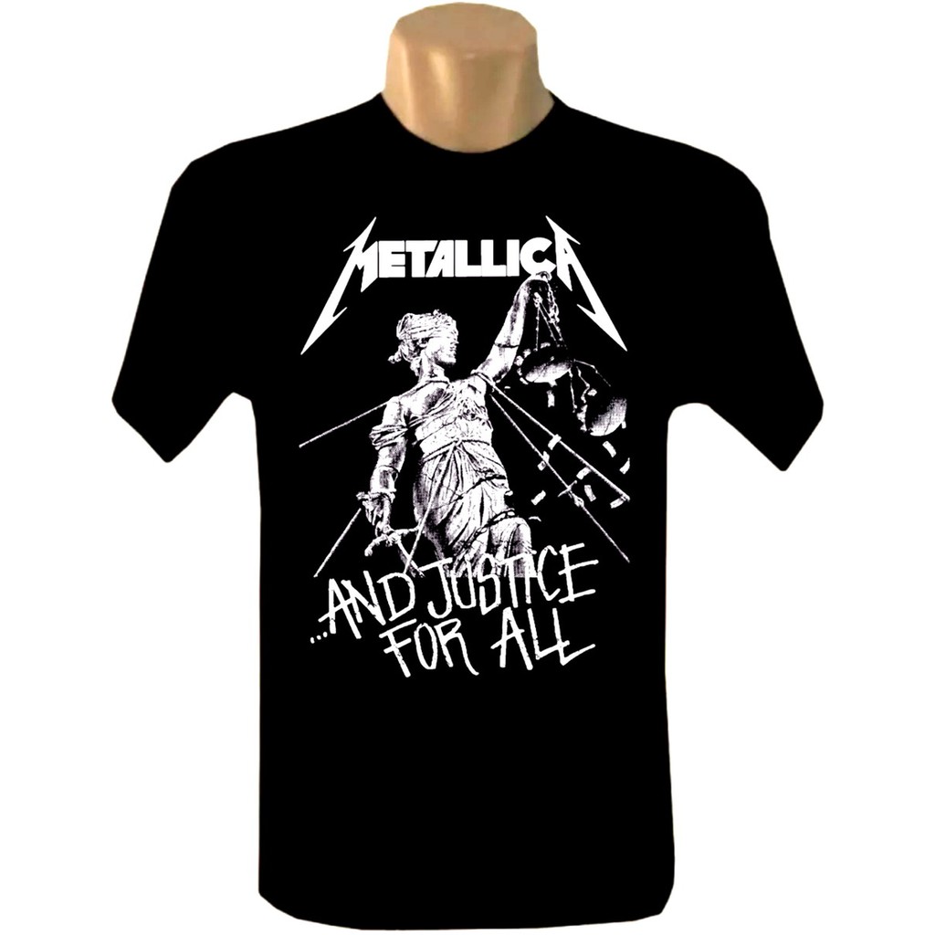 Camiseta Masculina Metalica And Justice For All Camisa algodão!!