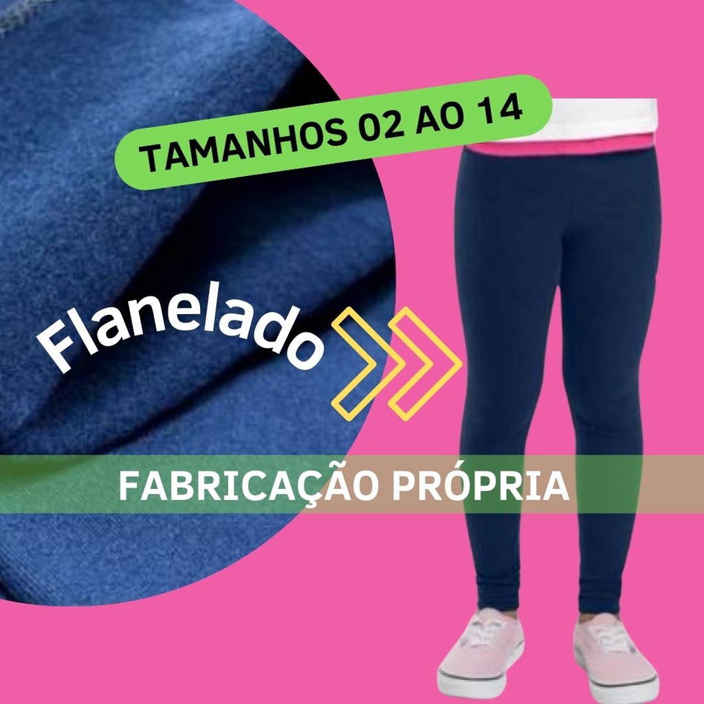 Calça Legging Peluciada Suplex Flanelado Cód: FC1265