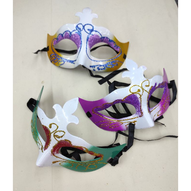 Kit 10 Máscara Branca Pintada À Mão Sortidas Carnaval Balada