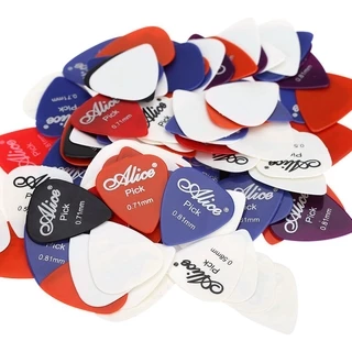 Alice Ap-100P 100pçs 0,58mm / 0,71mm / 0,81mm Plectrums Palhetas Lisa Abs