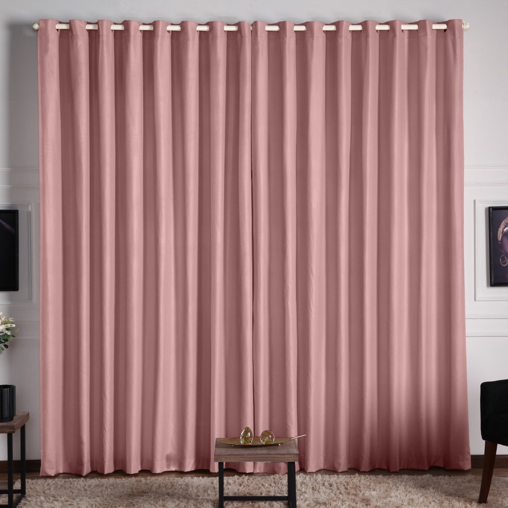 Cortina Microfibra 2,00x1,60m para Quarto ou Sala - Rosê