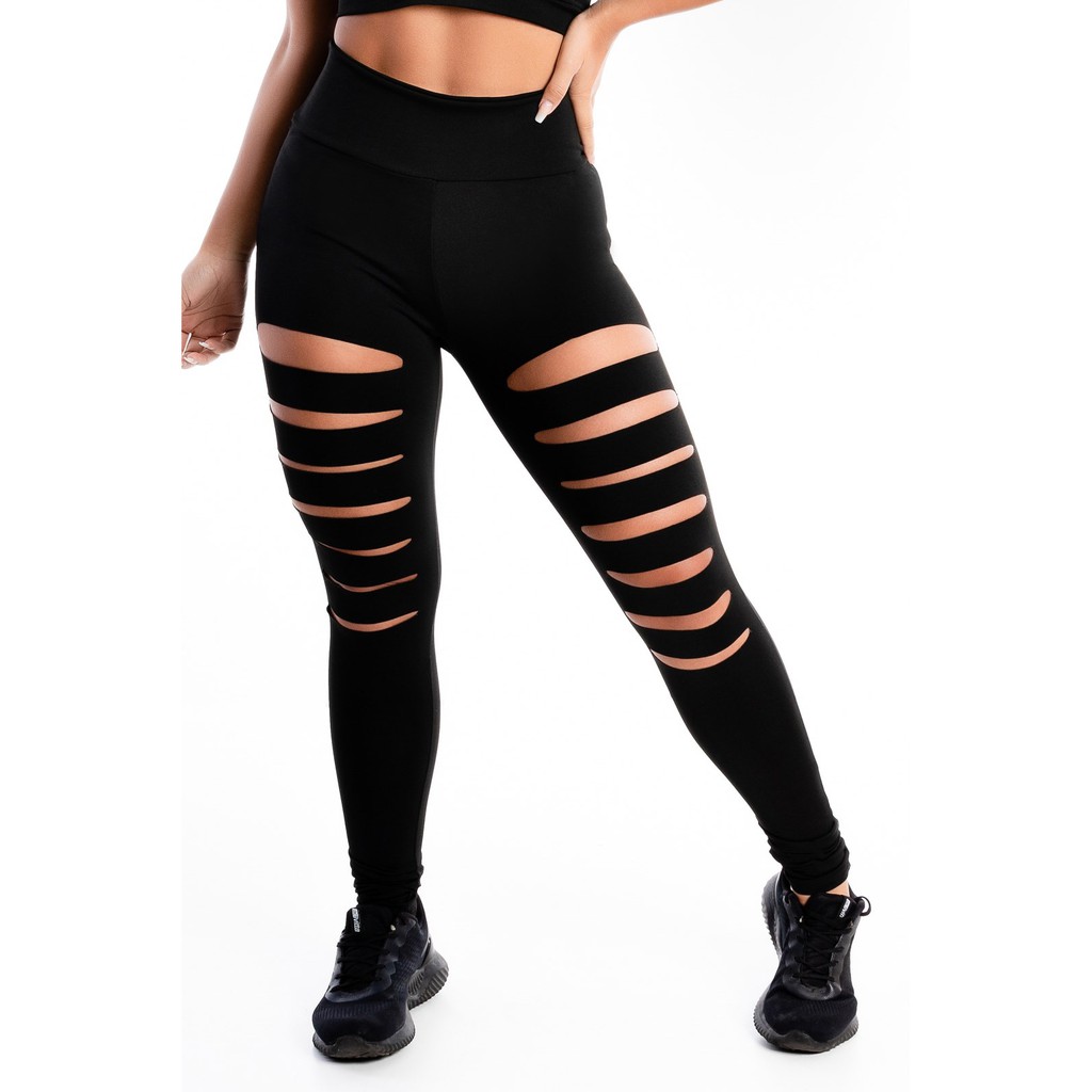 Calça sales legging rasgadinha