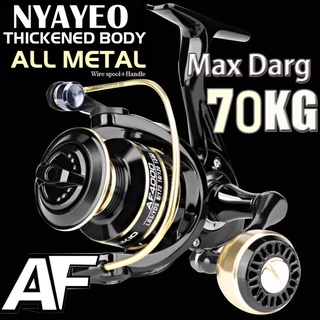 NYAYEO 70 Kg Max Arraste Carretel De Pesca Poder Água Salgada 17 Murah 17BB 6000 Vara De metal