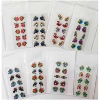 100 Adesivos De Unhas, Com "Jóias", Total 10 Cartelas.