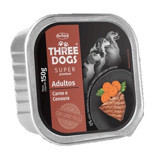 Racao Umida Three Dogs Special Ad. Carne/Cenoura Pate 150gr