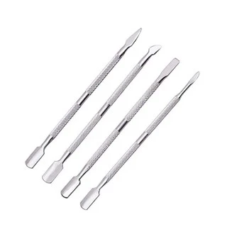 Kit 4 Espatula Para Unhas Inox Manicure Cutícula Pé Mão