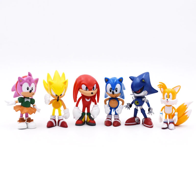 Anime Sonic Series Minifigures Sonic Metal Sonic Nakkrusu Teirusu