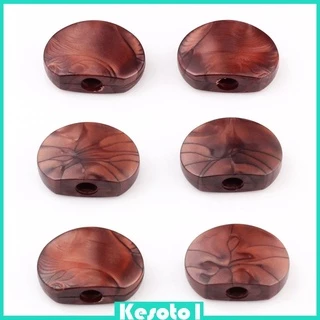 Brkeoto1 6pçs Botão Oval De Acrílico Para Guitarra / Afinador De Guitarra