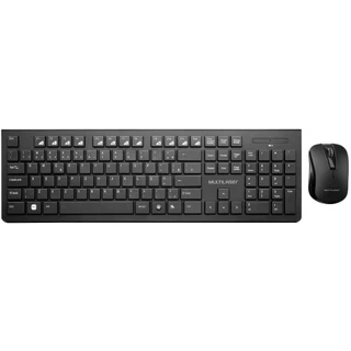 Kit Teclado e Mouse Multimidia Wireless Preto TC212 Multilaser 1982