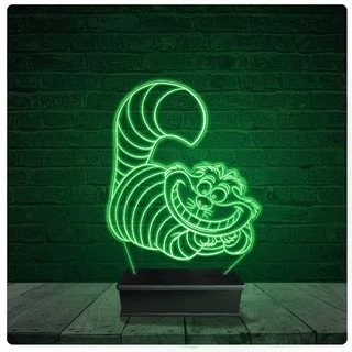 Luminária Abajur Acrílico Led - Gato de Alice 10