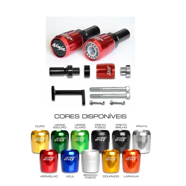 Slider Dianteiro Motor Speed Style Kawasaki Ninja 300 2013-2018