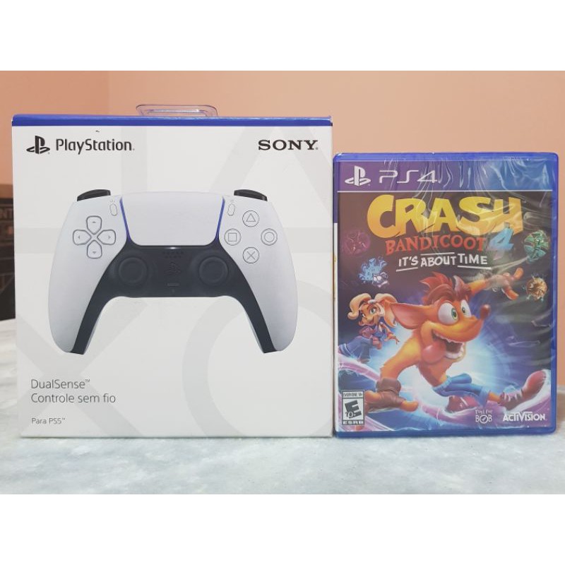 Controle Dualsense Ps5 + Crash Bandicoot Ps4 (Lacrados de Fábrica) Shopee Brasil
