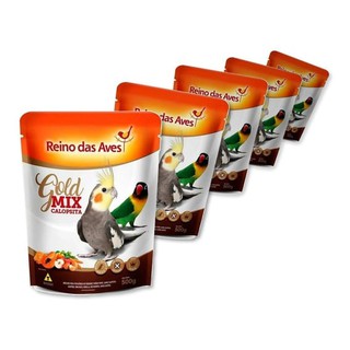 KIT CALOPSITA GOLD MIX 500g 5un - Reino das Aves