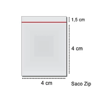1000 Sacos Saquinho Zip Lock Hermético 4x4 Zip Lock