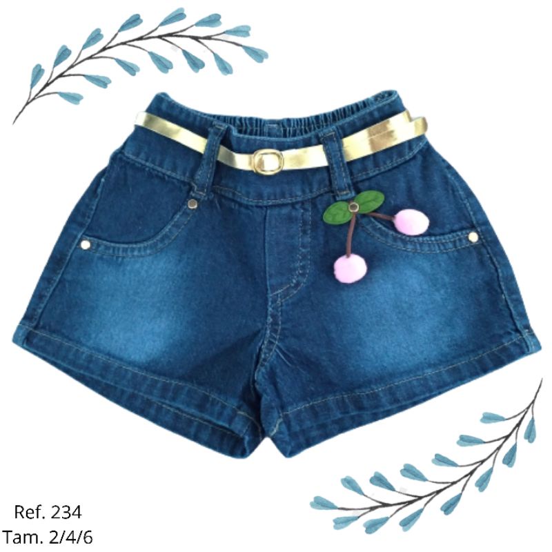 Short Jeans Infantil Carol para Meninas - 2 a 10