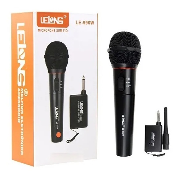 Microfone Sem Fio Profissional Completo Lelong Le 996w